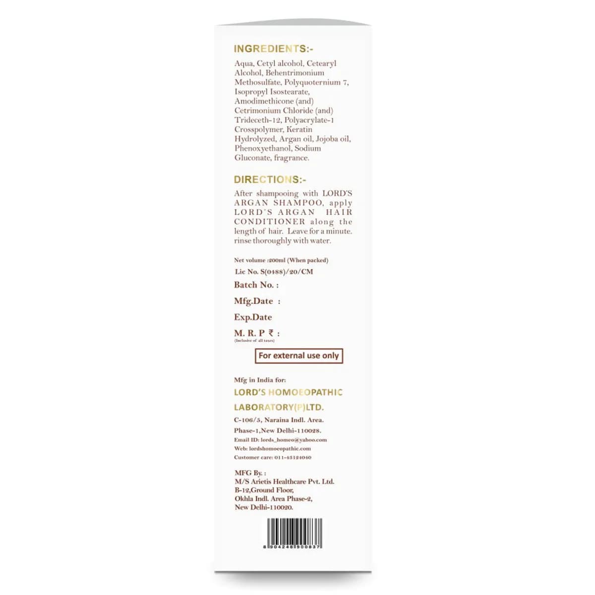 Lord'S Argan Conditioner 3