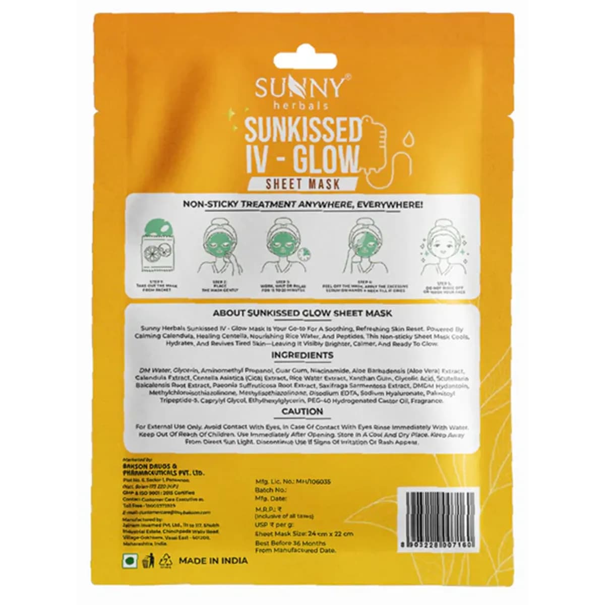 Sunny Sunkissed Iv Glow Sheet Mask 2