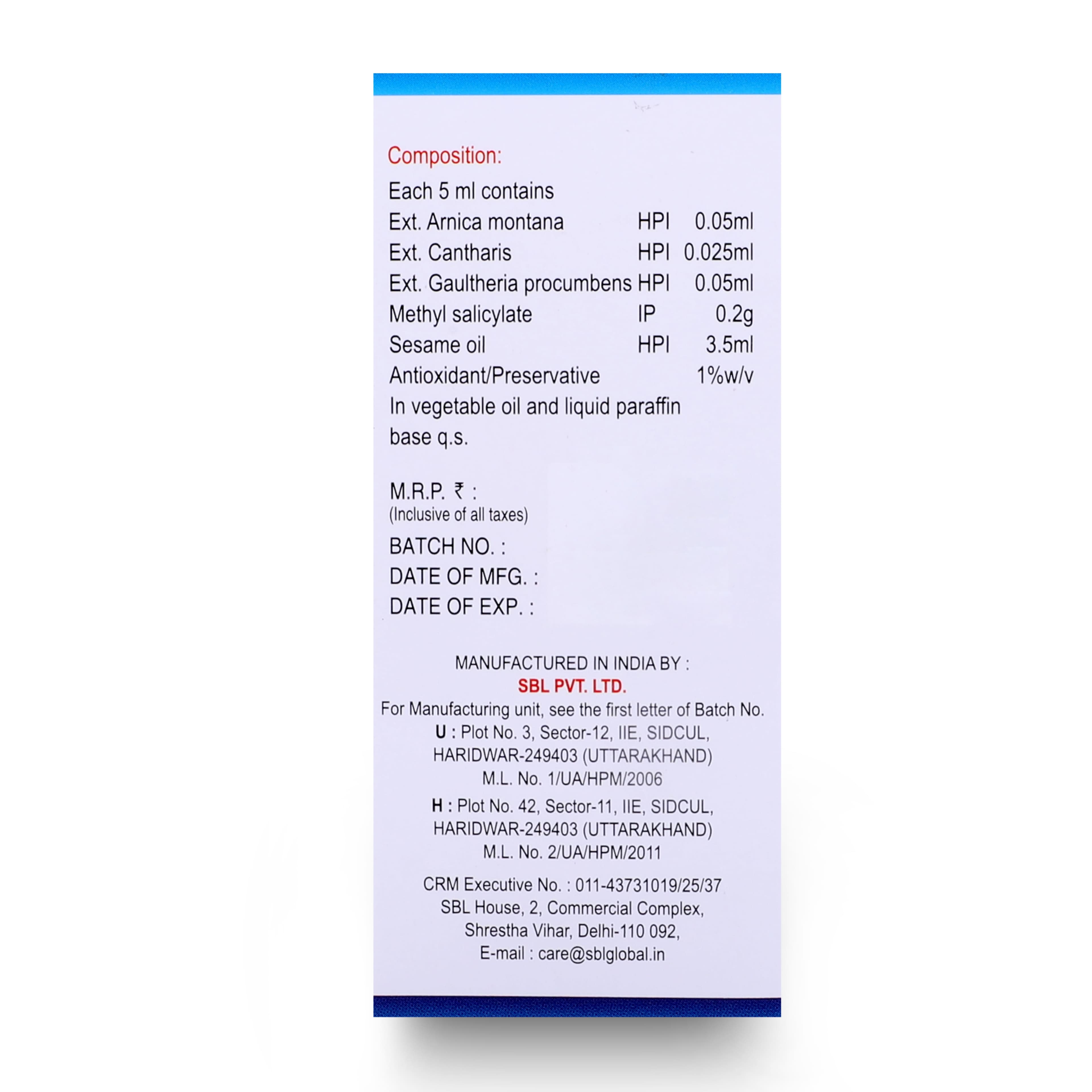 Orthomuv Massage Oil 10