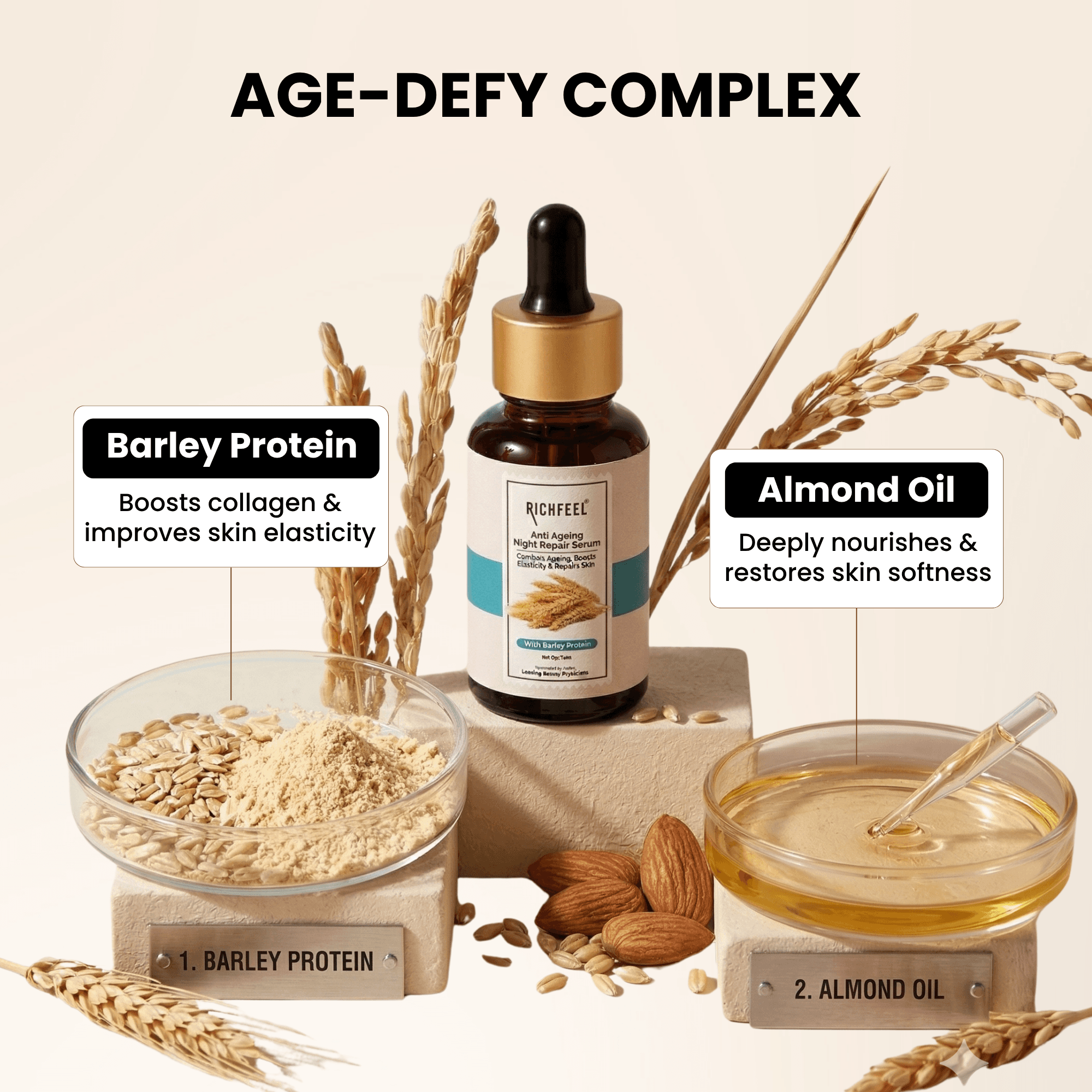 Richfeel Anti Ageing Night Repair Serum 10 Ml 4