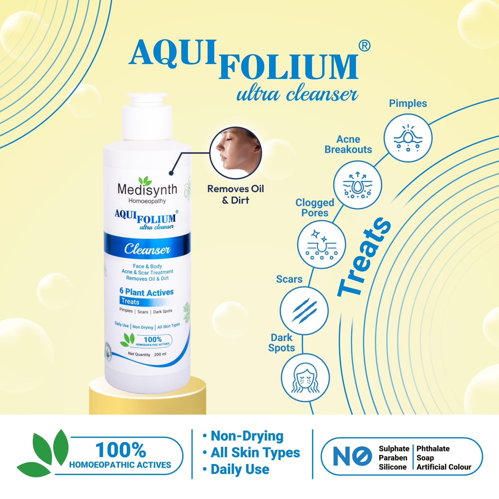 AQUIFOLIUM ULTRA CLEANSER 200ML MEDISYNTH