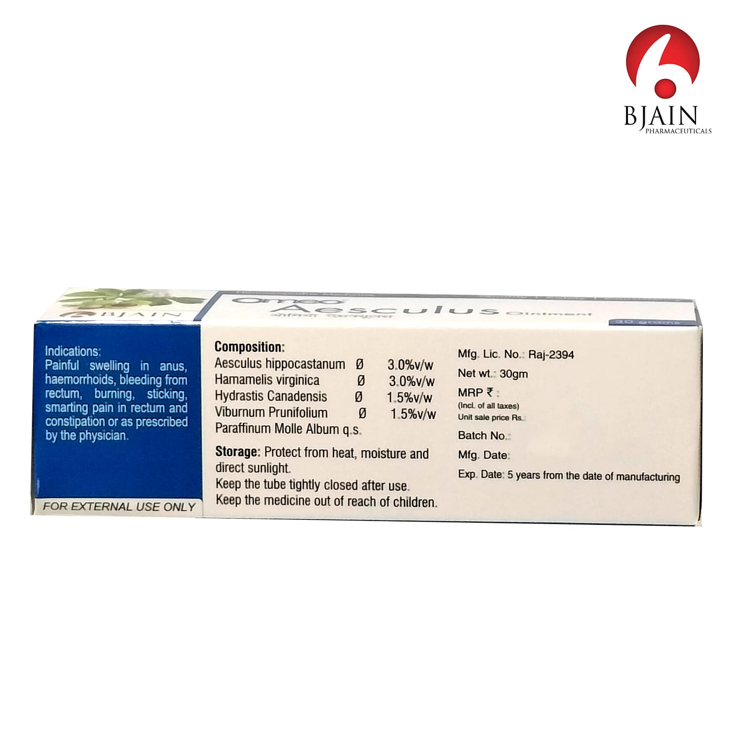 BJain Homeopathic Omeo Aesculus Ointment 3