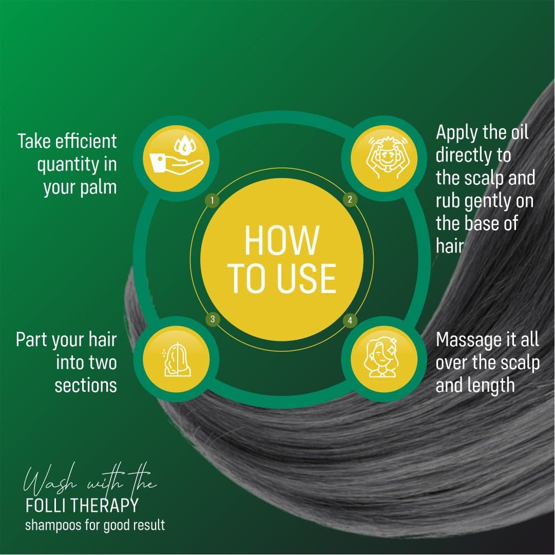 FOLLI THERAPY WITH ARNICA , CINCHONA & OLEUM SANT MEDICATED OIL 5