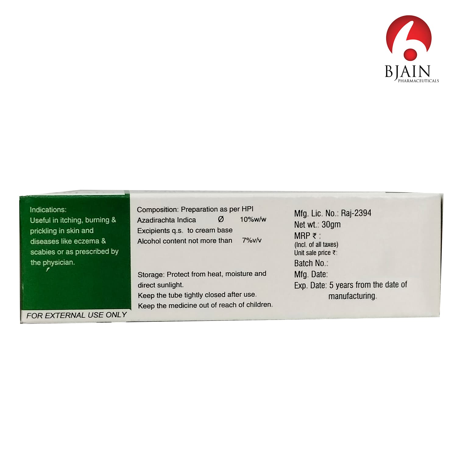 BJain Azadirachta Indica (Neem) Cream 3