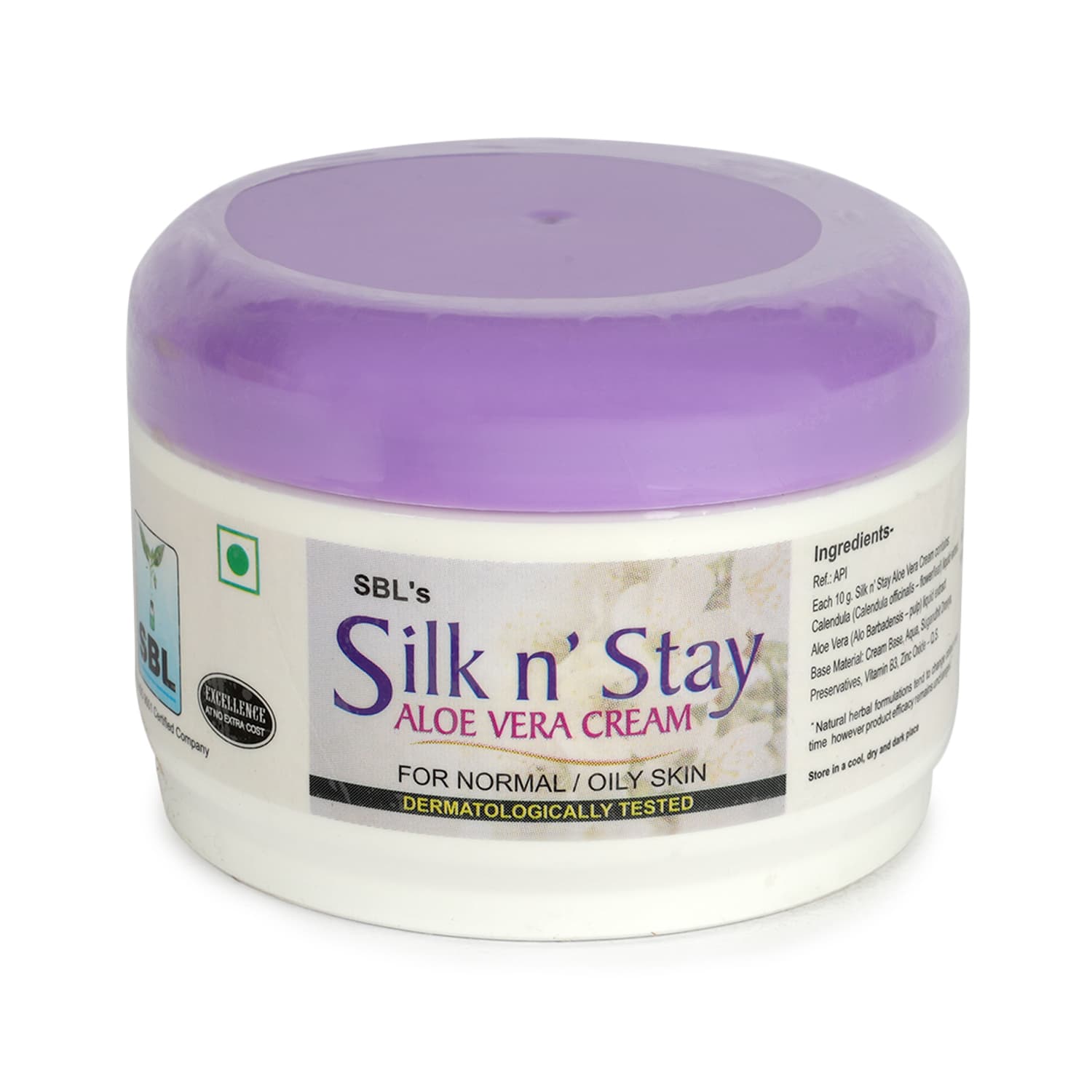Silk n' Stay Aloevera Cream (For Normal and Oily Skin) Jar 3