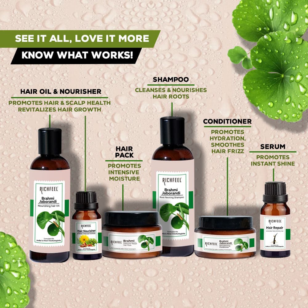 Richfeel Brahmi Jaborandi Hair & Scalp Care Kit 6