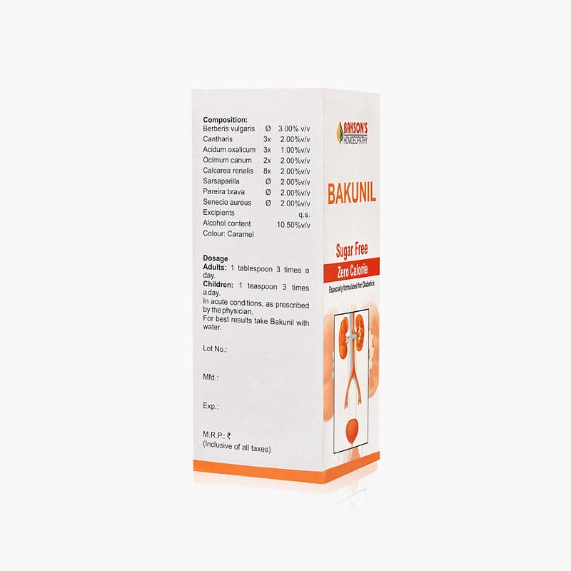 BAKUNIL SYRUP (SUGAR FREE) 115ML 3