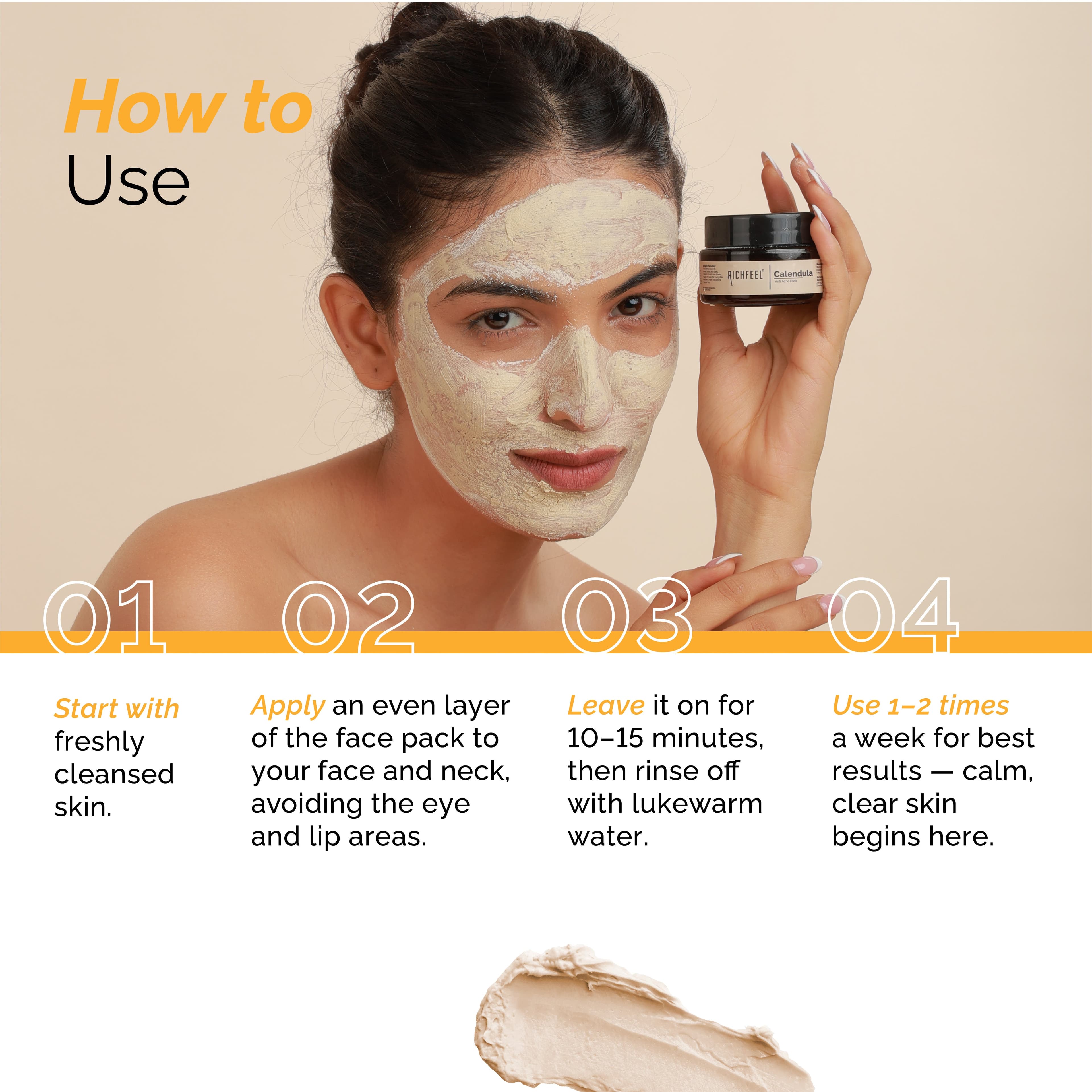 Richfeel Calendula Anti Acne Pack 50 g 8