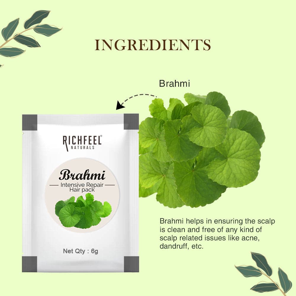 Richfeel Brahmi Intensive Repair Hair Pack 6g 3