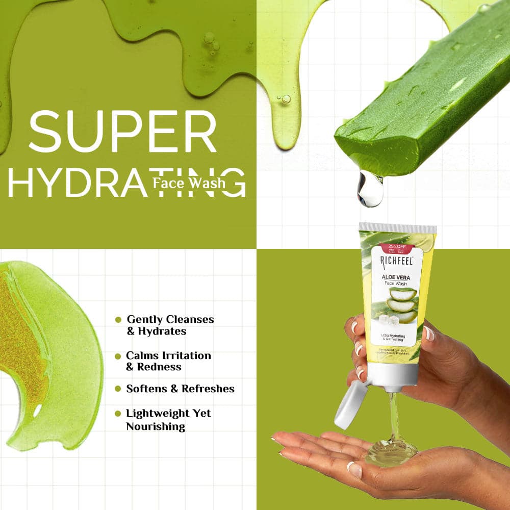 Richfeel Aloevera Face Wash 100g 5