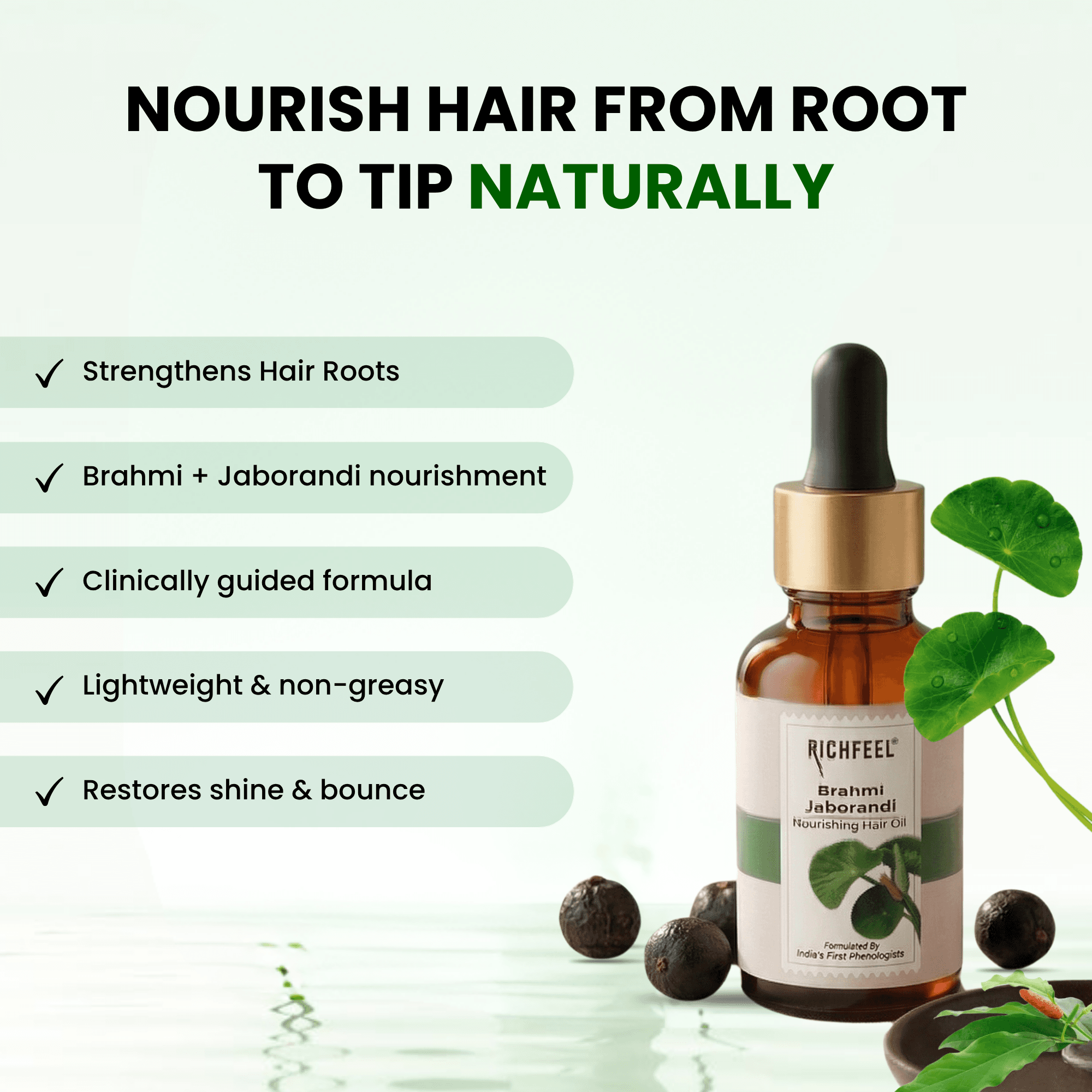 Richfeel Brahmi Jaborandi Hair Oil 10ML 3