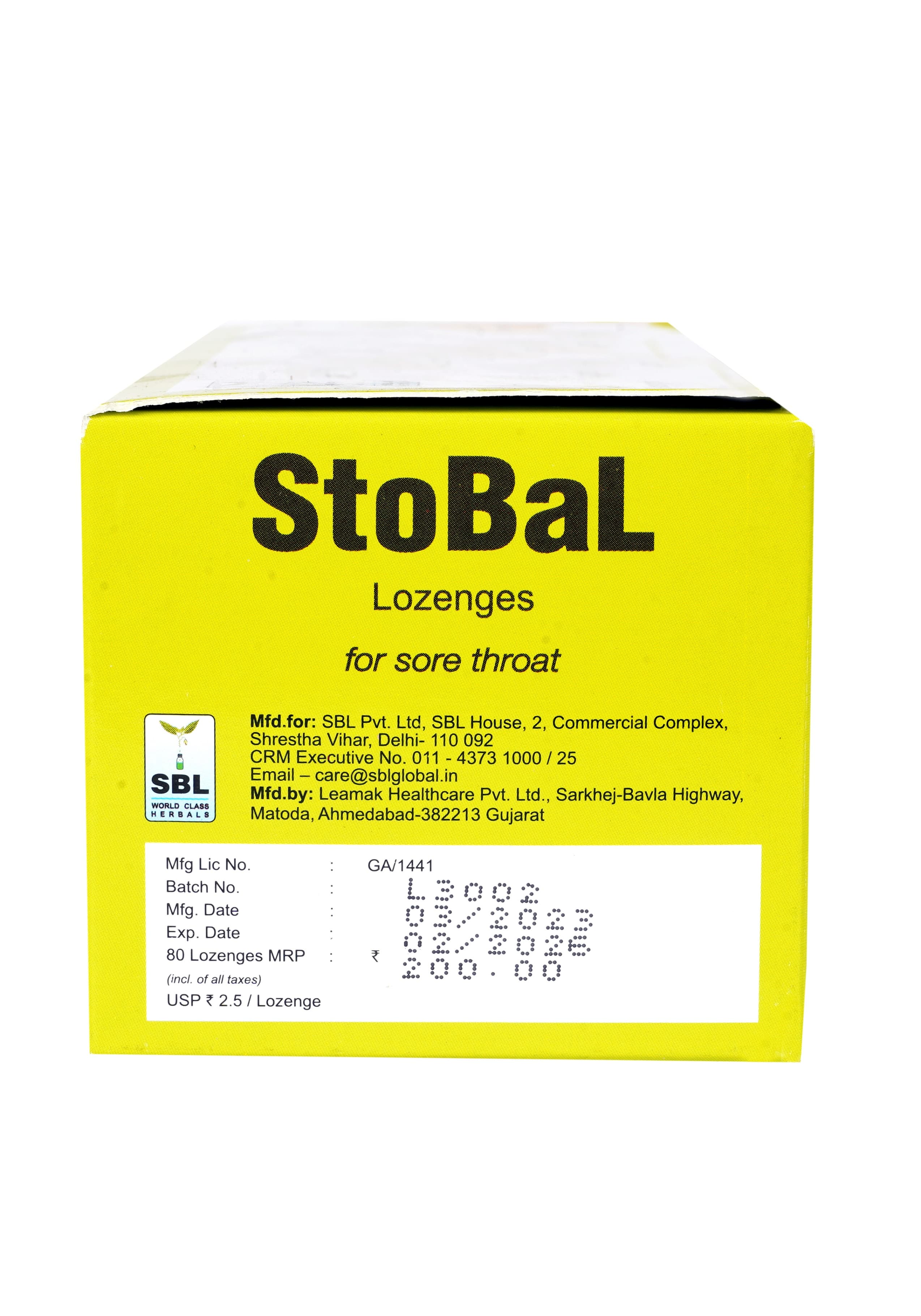 Stobal Lozenges pack of 80 Nos of Lozn 6