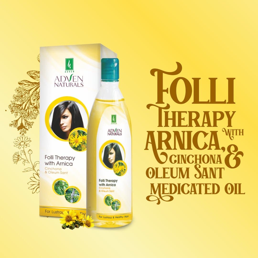 FOLLI THERAPY WITH ARNICA , CINCHONA & OLEUM SANT MEDICATED OIL 3