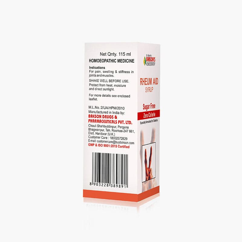 RHEUM AID SYRUP (SUGAR FREE) 4