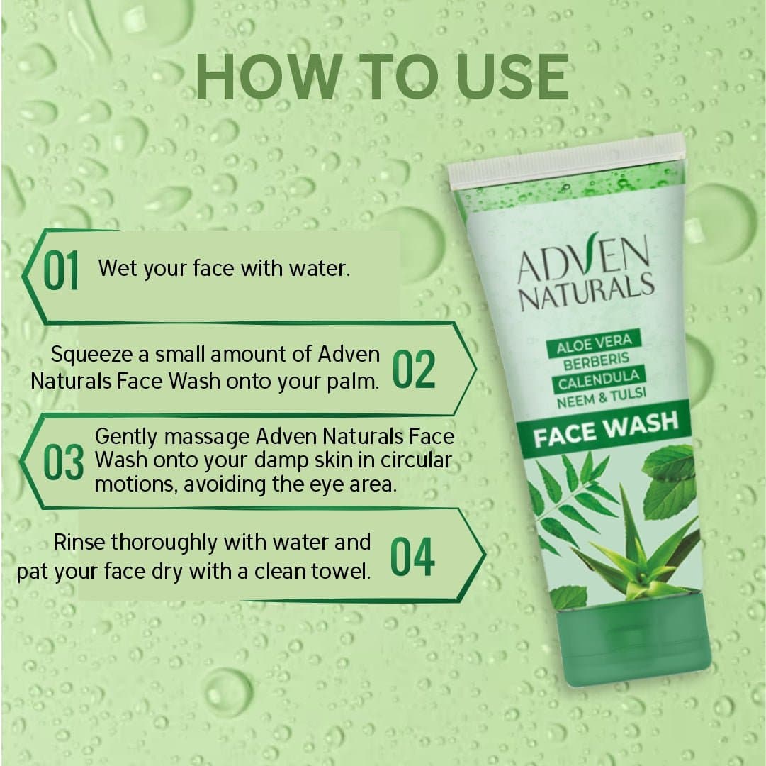 FACE WASH WITH ABC (ALOE VERA, BERBERIS, CALENDULA + NEEM & TULSI) 6