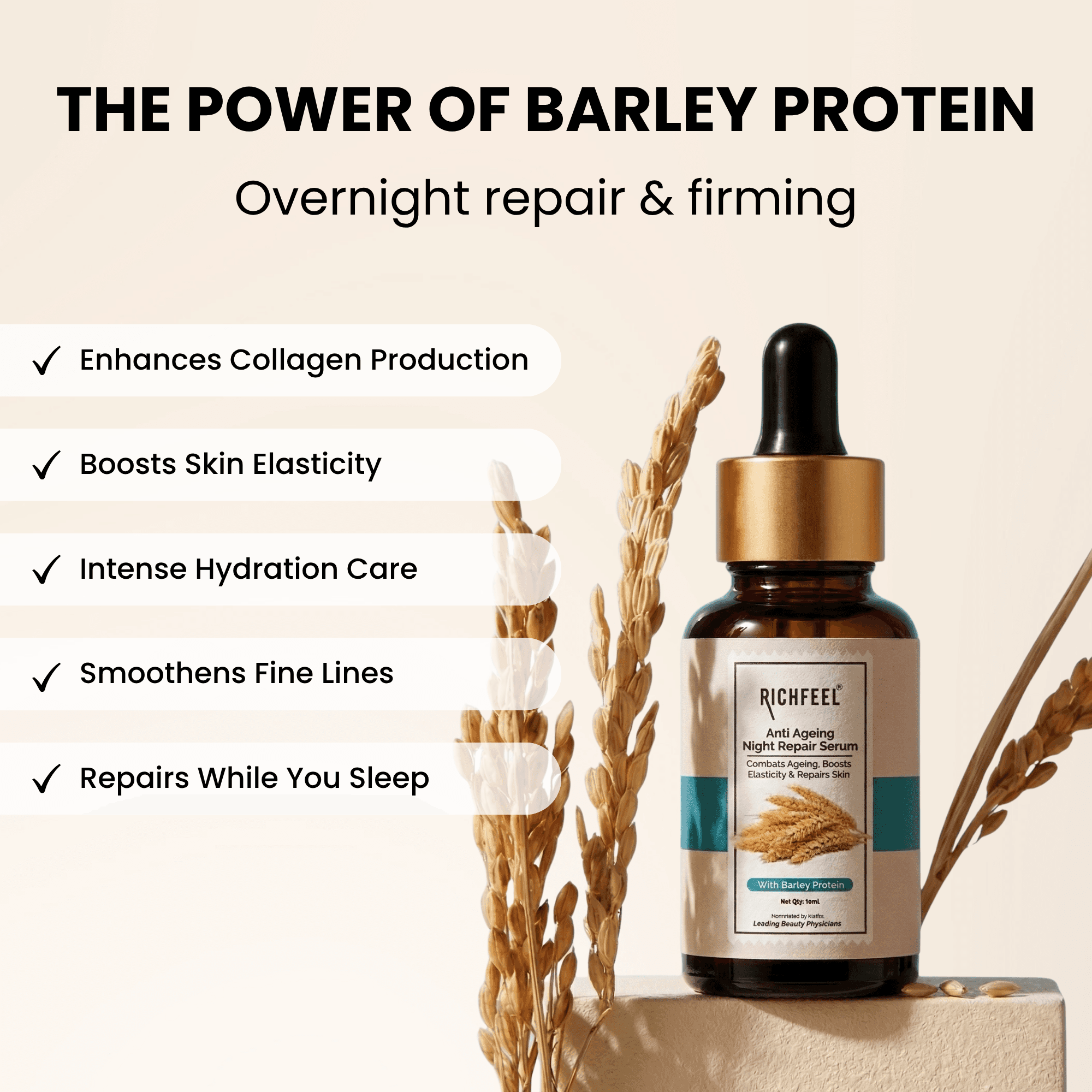 Richfeel Anti Ageing Night Repair Serum 10 Ml 3