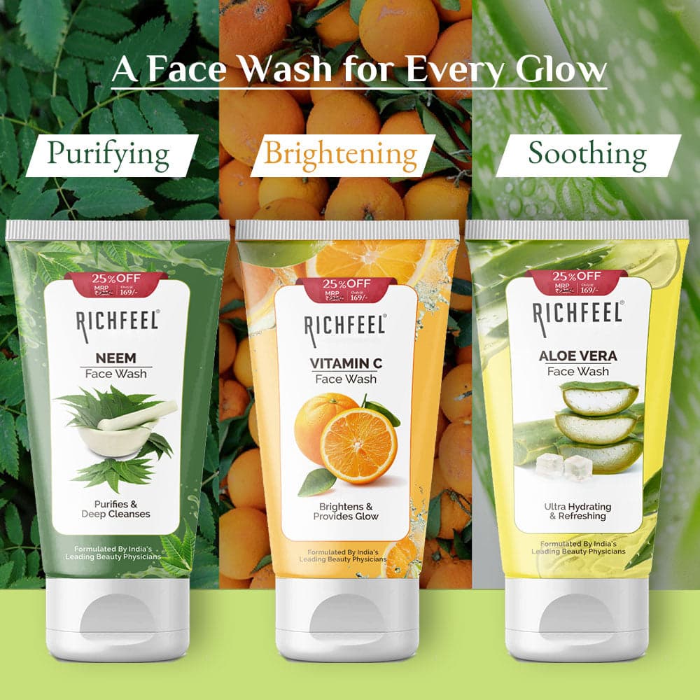 Richfeel Aloevera Face Wash 100g 9