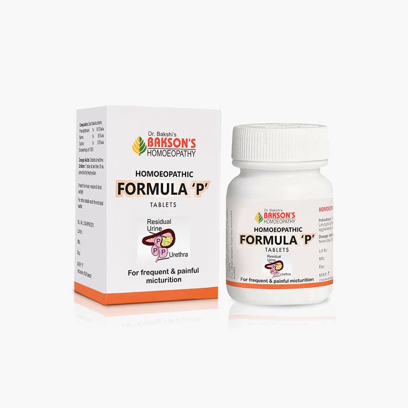 HOMOEOPATHIC FORMULA 'P' TABLETS 40TABS 2