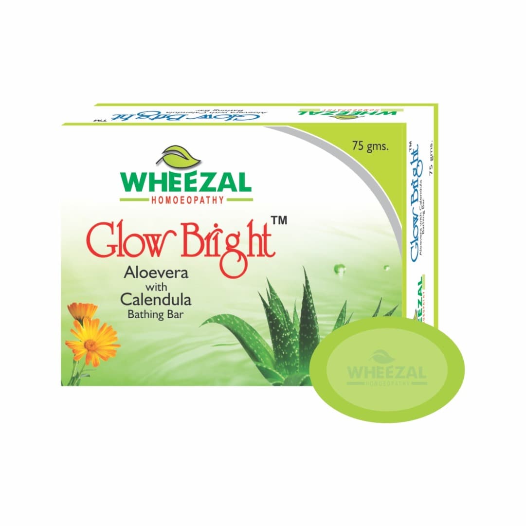 Wheezal Glow Bright Aloevera with Calendula Bathing Bar (75g)