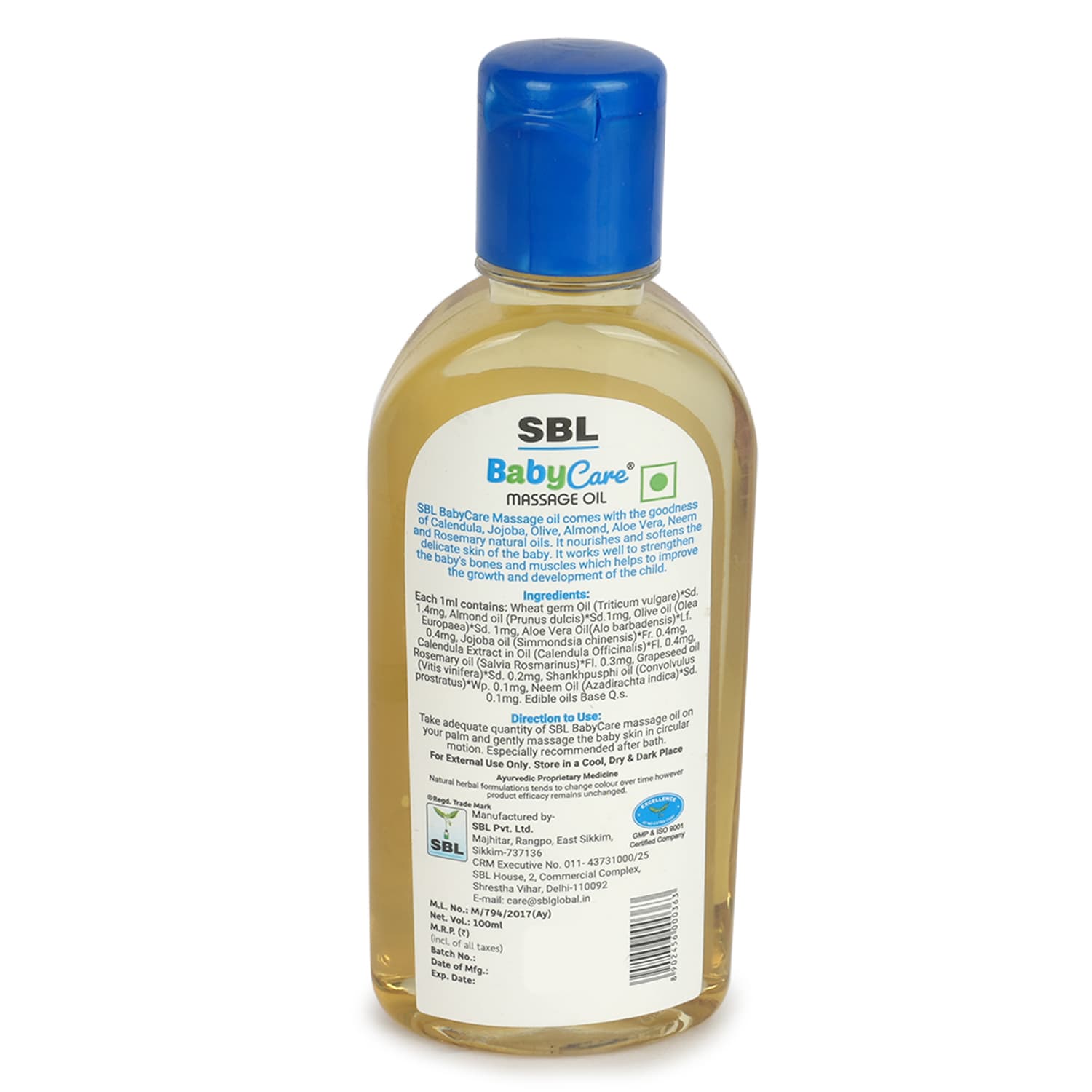 SBL Baby Care Massage Oil 10