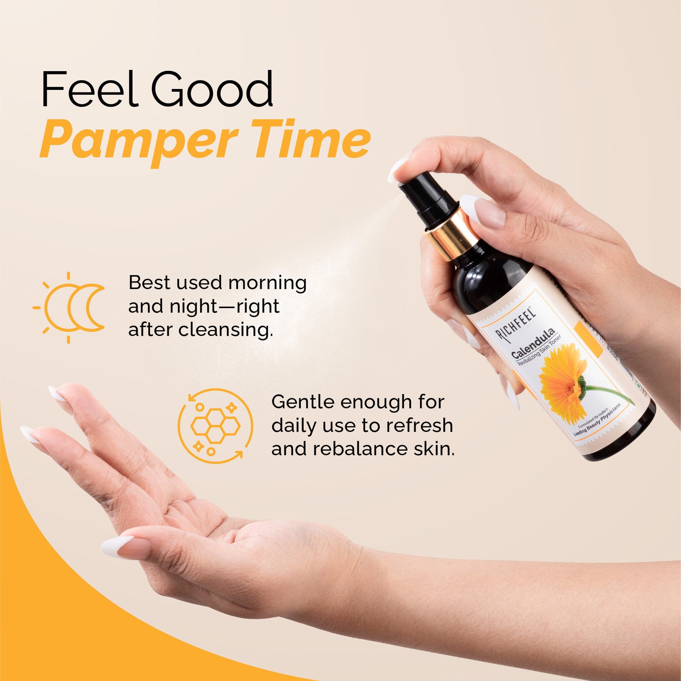Richfeel Calendula Revitalizing Skin Toner 80 ml 9