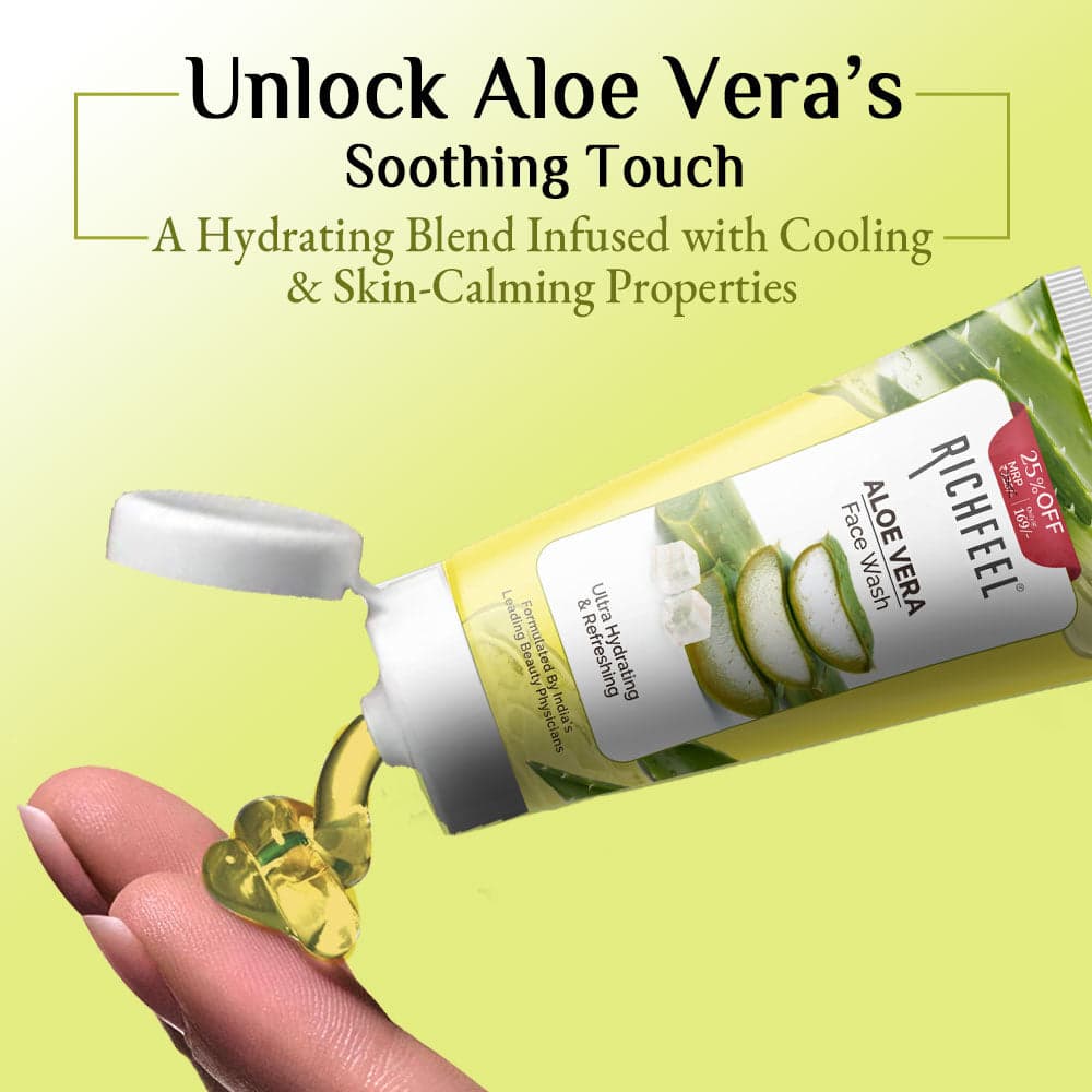 Richfeel Aloevera Face Wash 100g 3