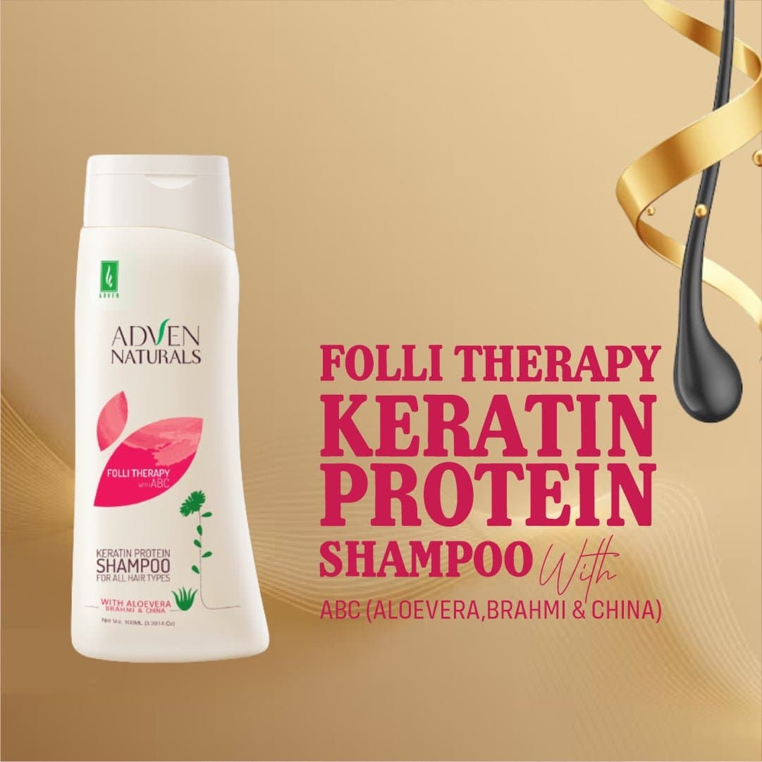FOLLI THERAPY KERATIN PROTEIN SHAMPOO WITH ABC (ALOE VERA,BRAHMI & CHINA) 4