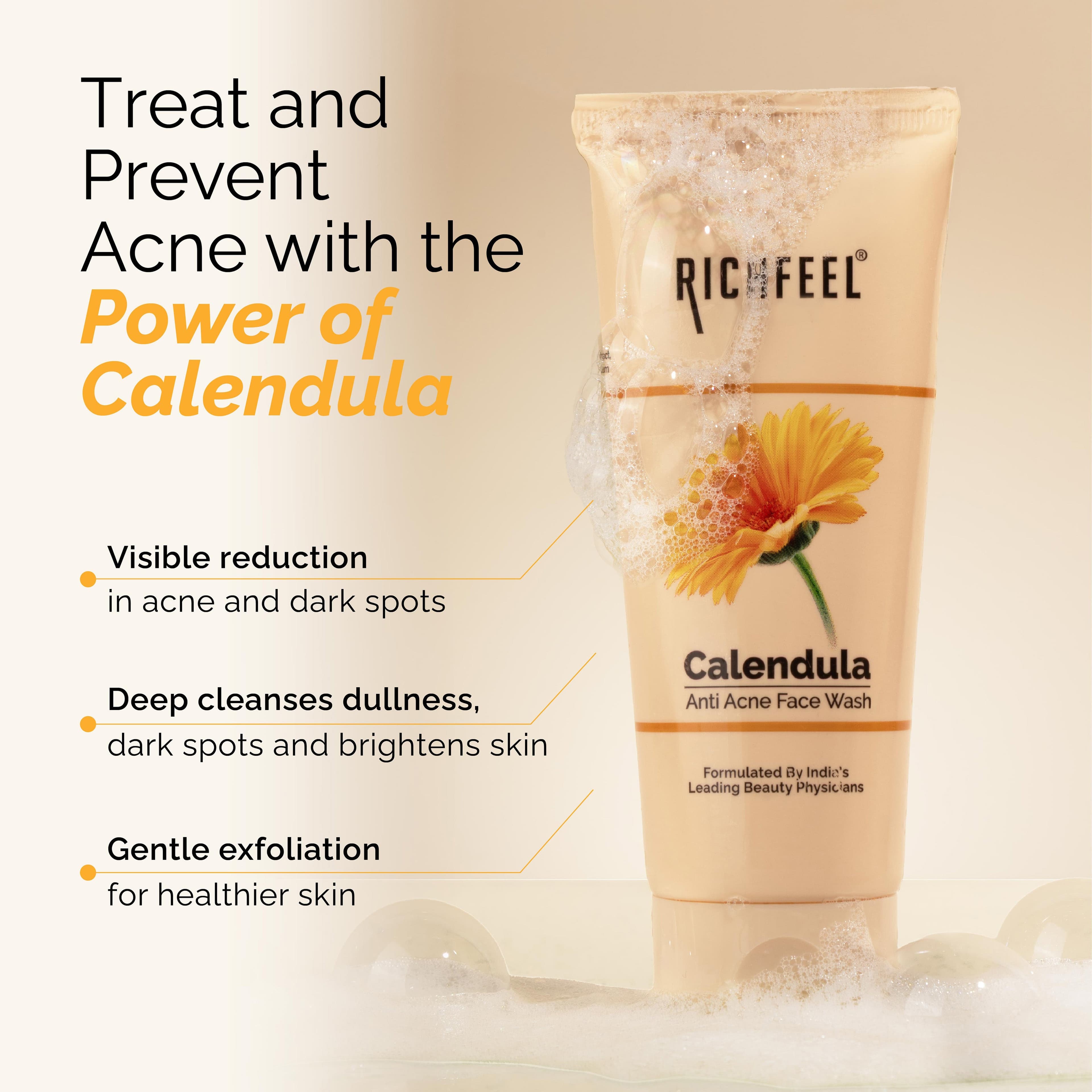 Richfeel Calendula Anti Acne Face Wash 100 g 5
