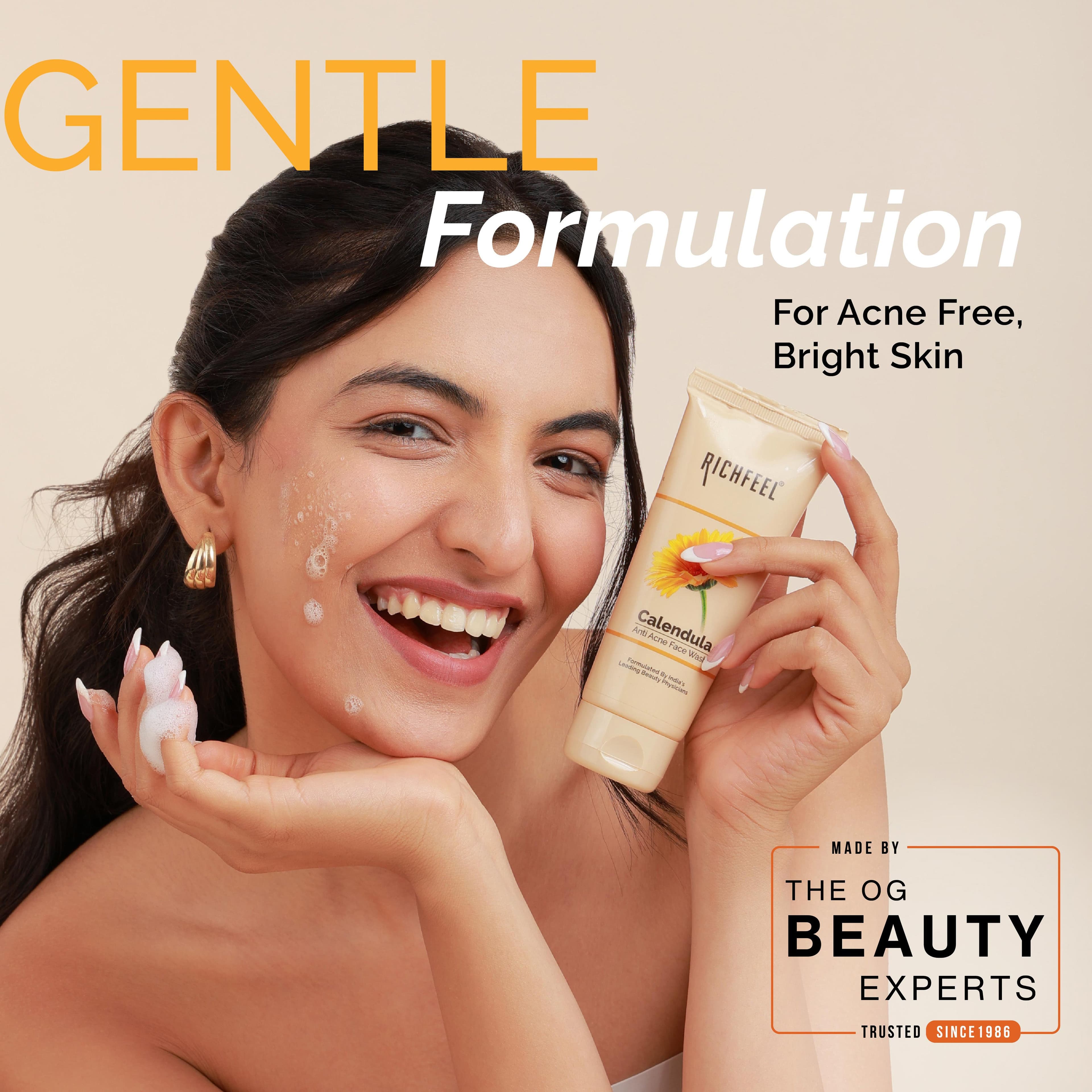 Richfeel Calendula Anti Acne Face Wash 100 g 3