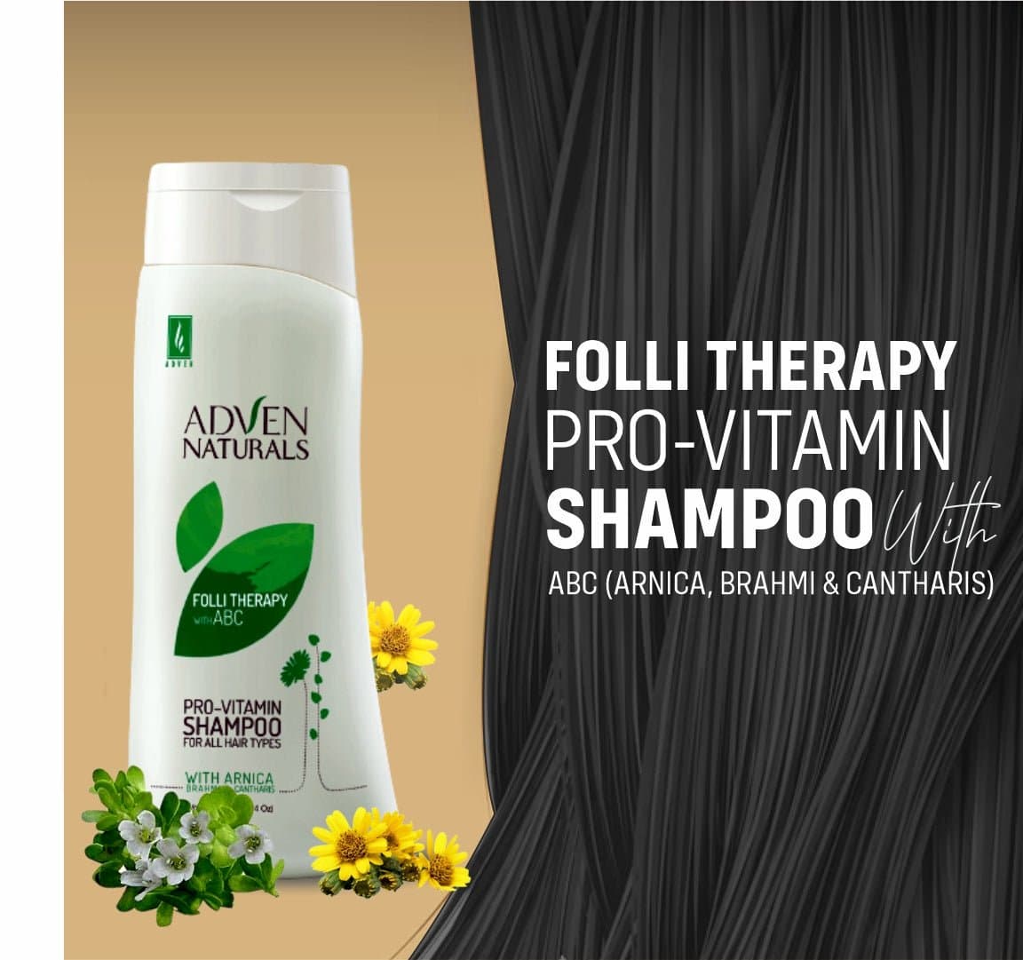 FOLLI THERAPY PRO VITAMIN SHAMPOO WITH ABC (ARNICA, BRAHMI & CANTHARIS) 3