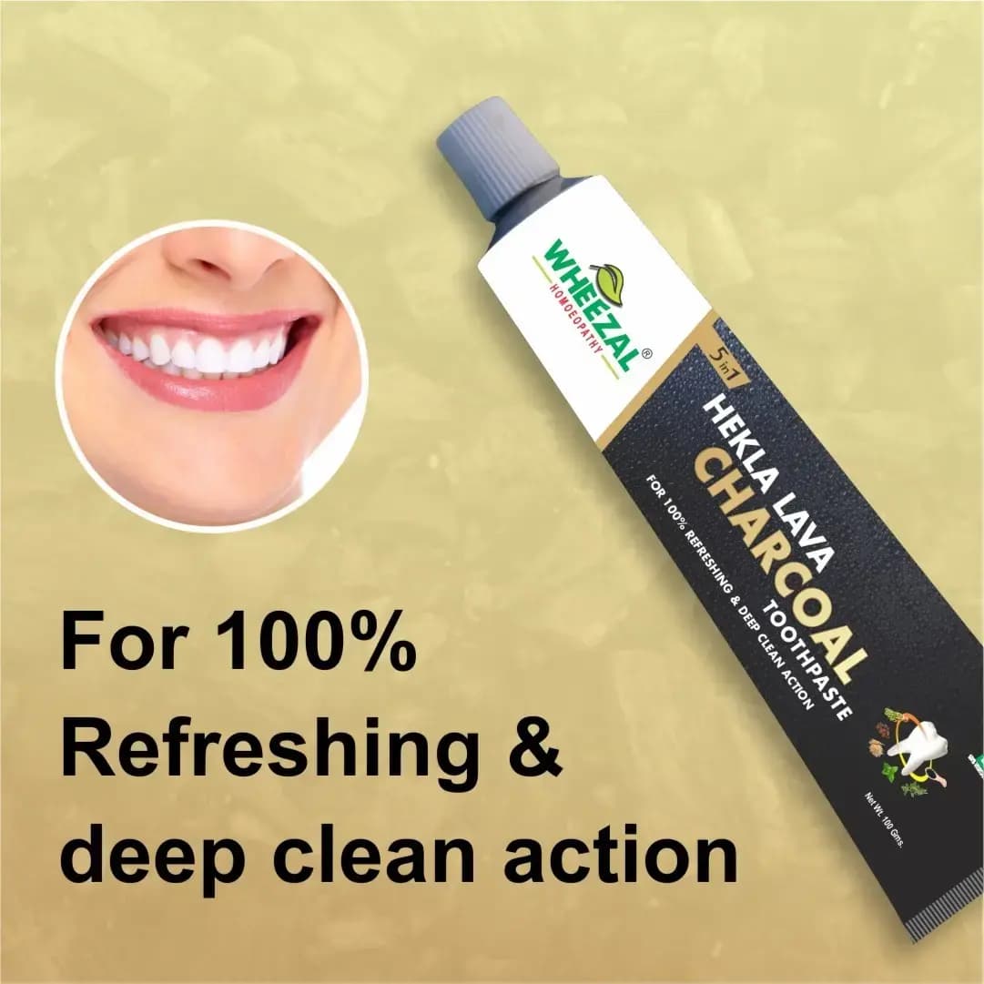 Wheezal Hekla Lava Charcoal Toothpaste (100g) 4