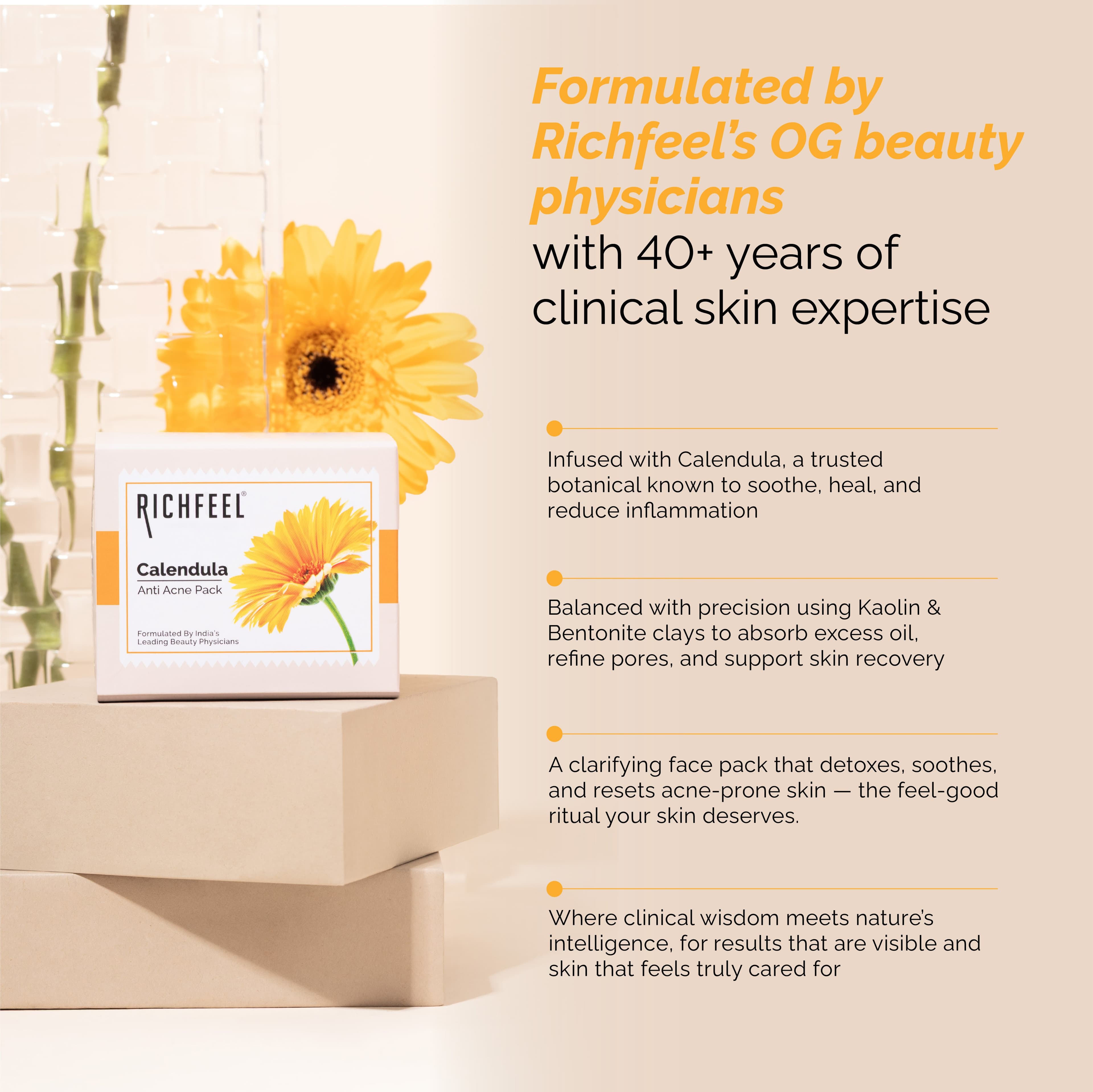 Richfeel Calendula Anti Acne Pack 50 g 5