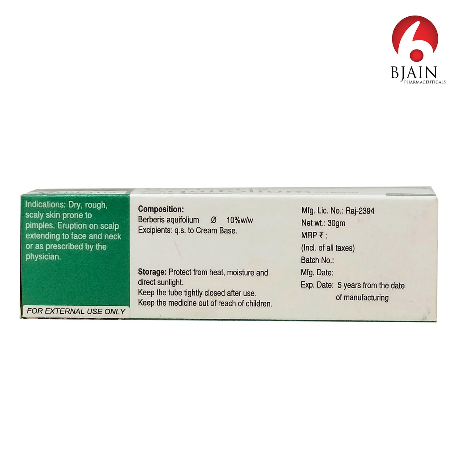 BJain Berberis Aquifolium Cream 2