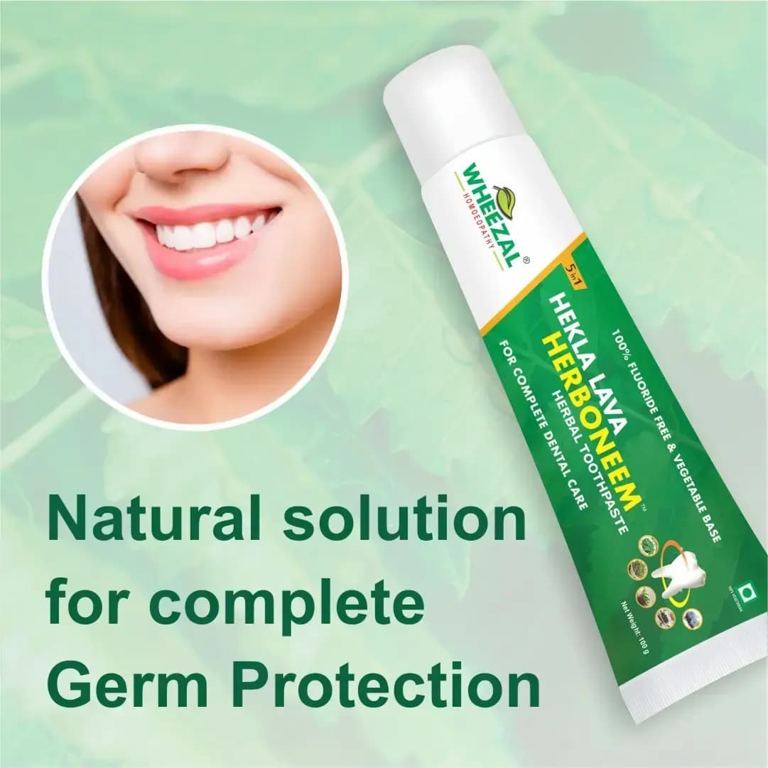 WHEEZAL HEKLA LAVA HERBONEEM HERBAL TOOTHPASTE 100 GM 5
