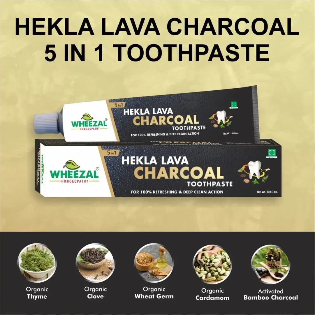 Wheezal Hekla Lava Charcoal Toothpaste (100g) 3