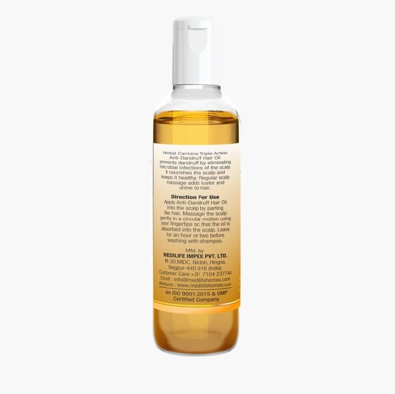 Herbal Carmino Triple Action Anti Dandruff Hair Oil 4