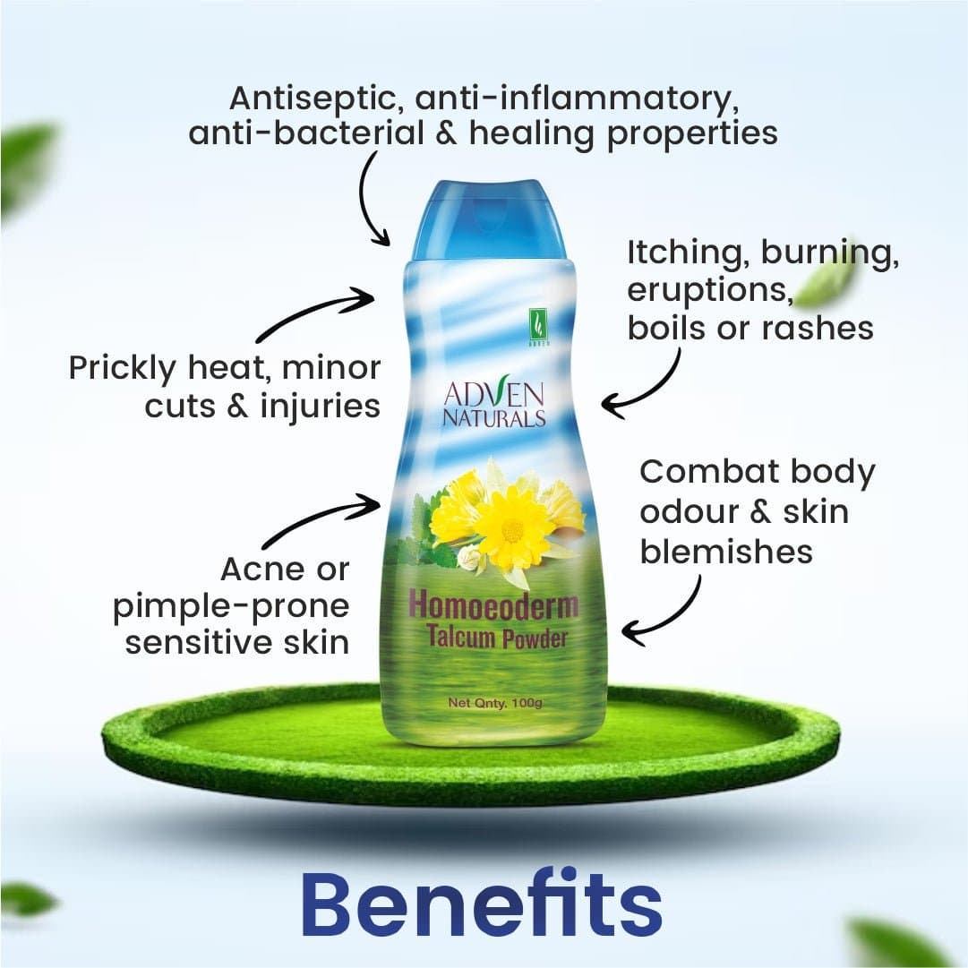 HOMOEODERM TALCUM POWDER 100 GM 3