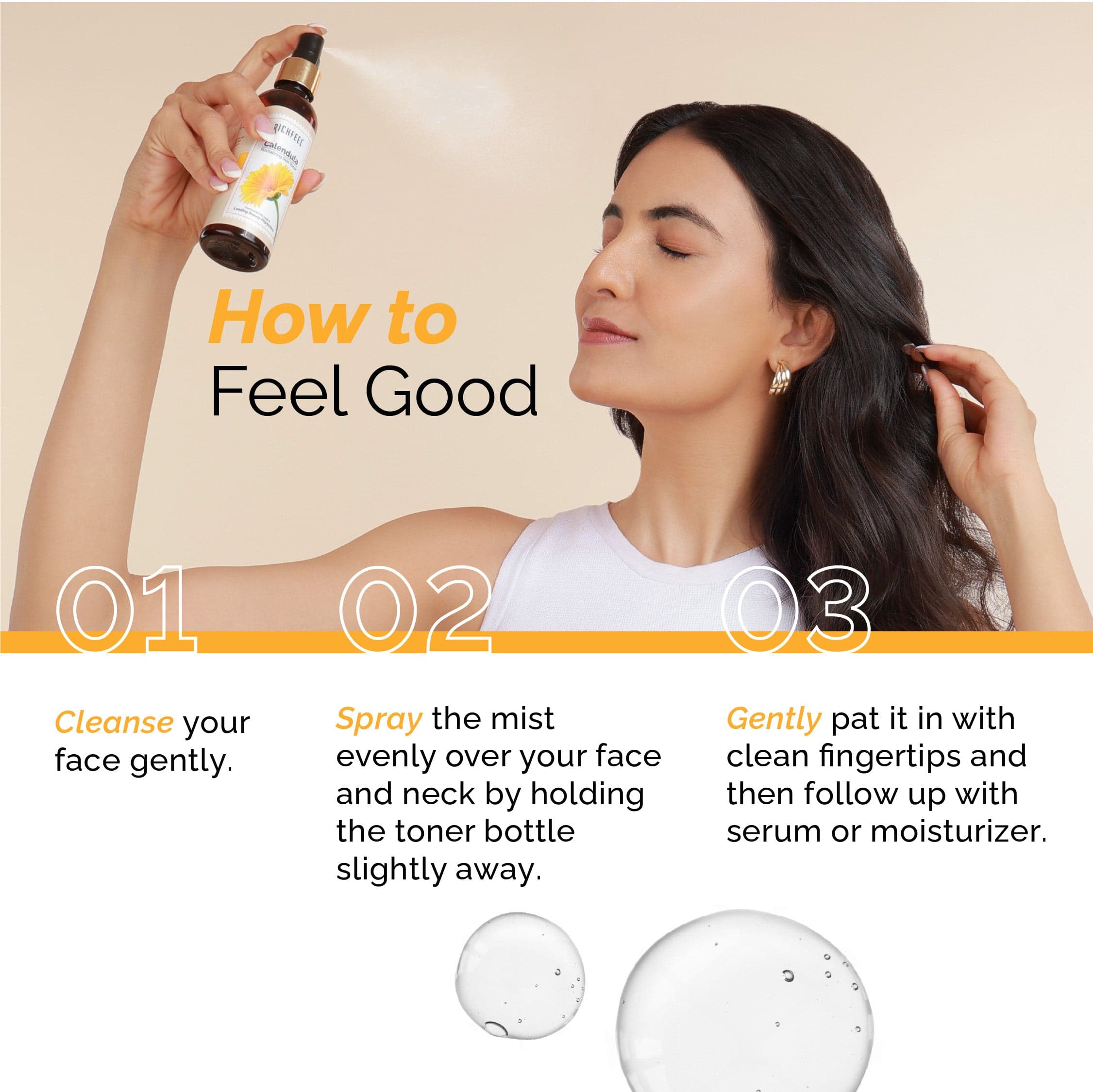 Richfeel Calendula Revitalizing Skin Toner 80 ml 8