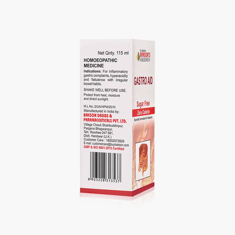GASTRO AID SYRUP (SUGAR FREE) 4