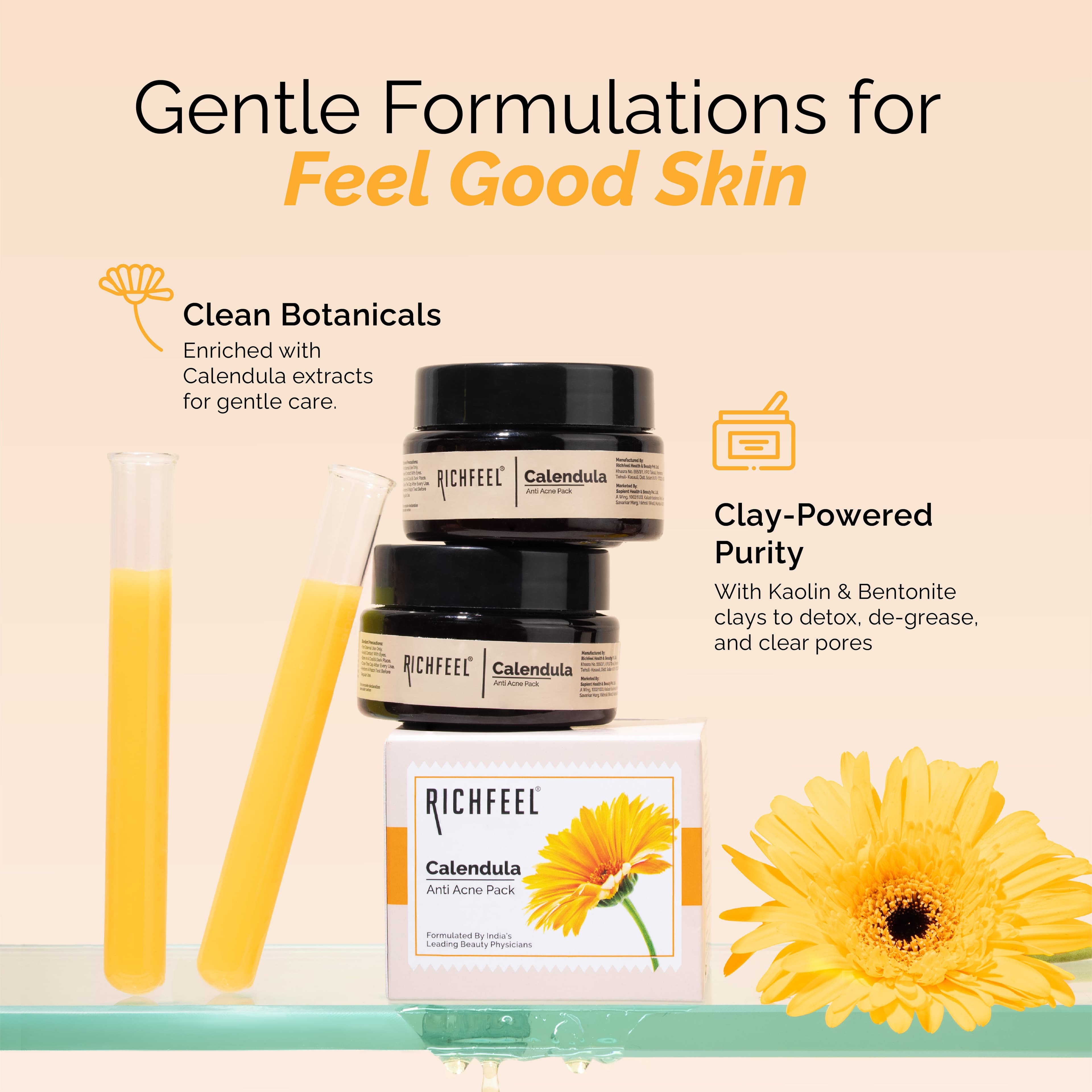 Richfeel Calendula Anti Acne Pack 50 g 7