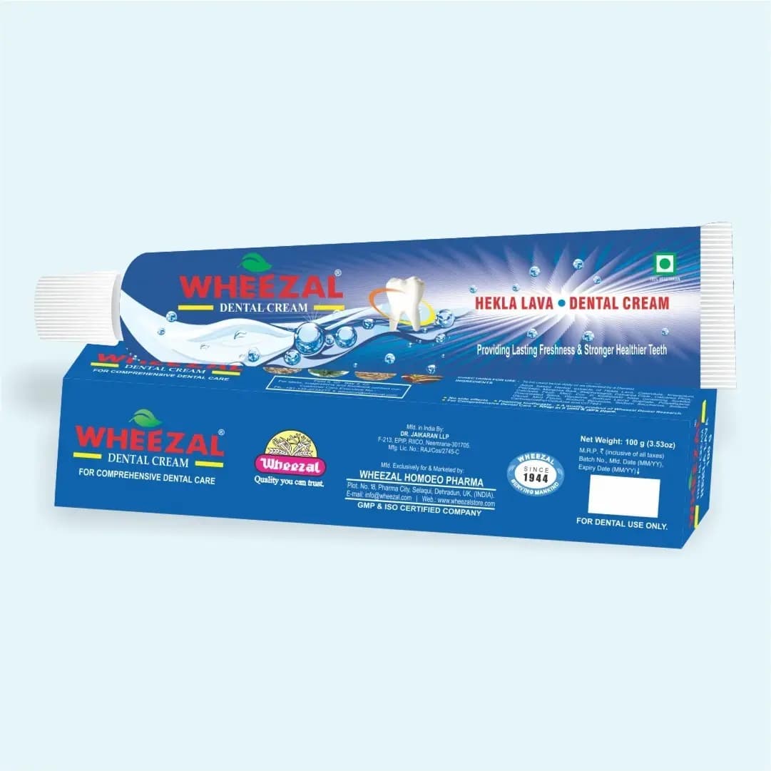 Wheezal Hekla Lava Dental Cream (Tooth Paste) (100g) 5
