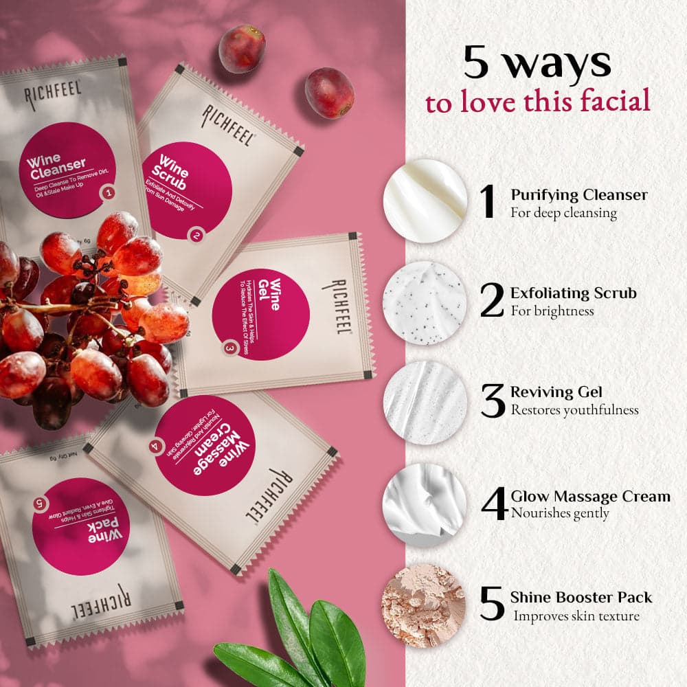 Richfeel Wine Facial Kit 30 gm 4