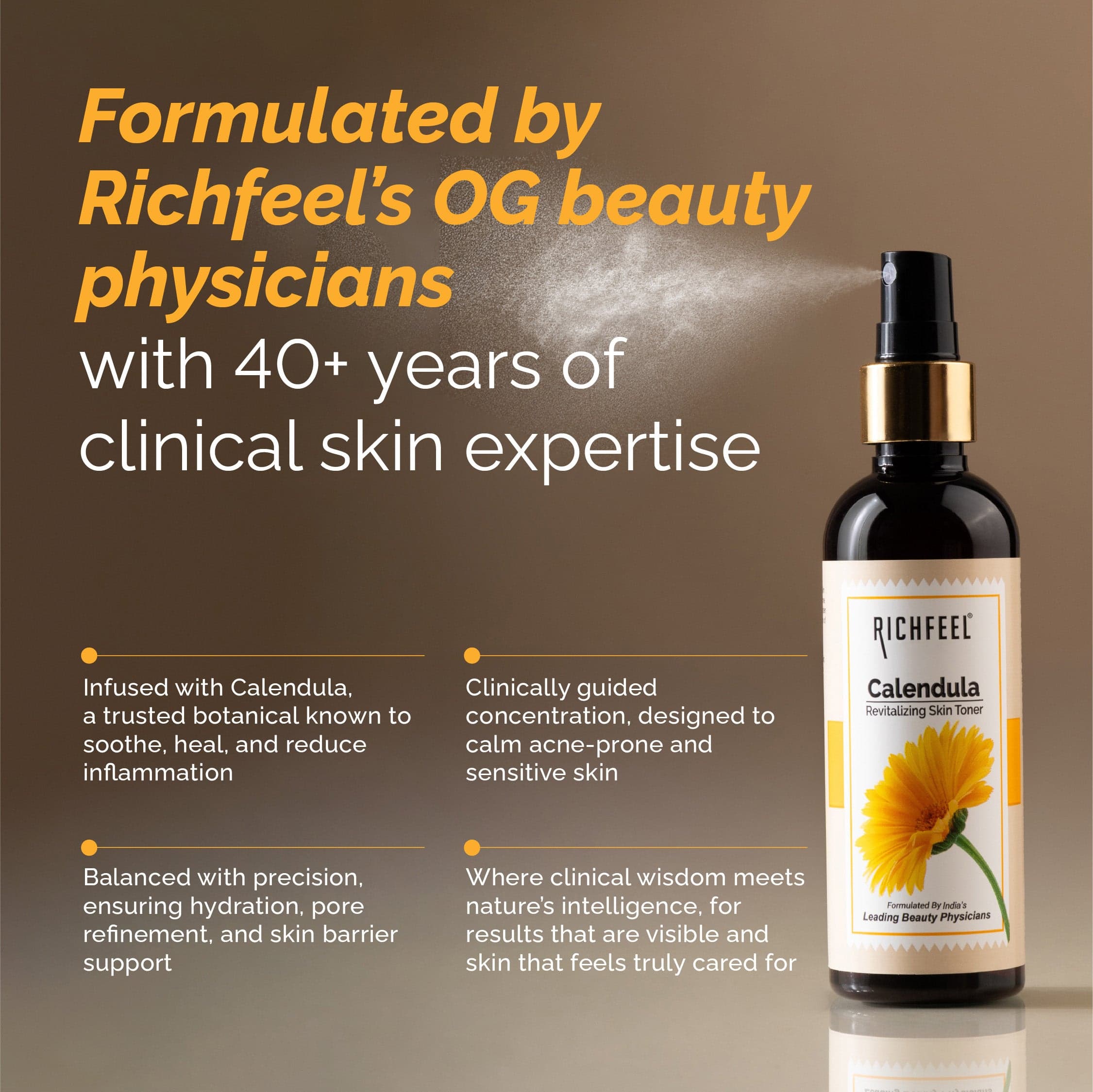 Richfeel Calendula Revitalizing Skin Toner 80 ml 7