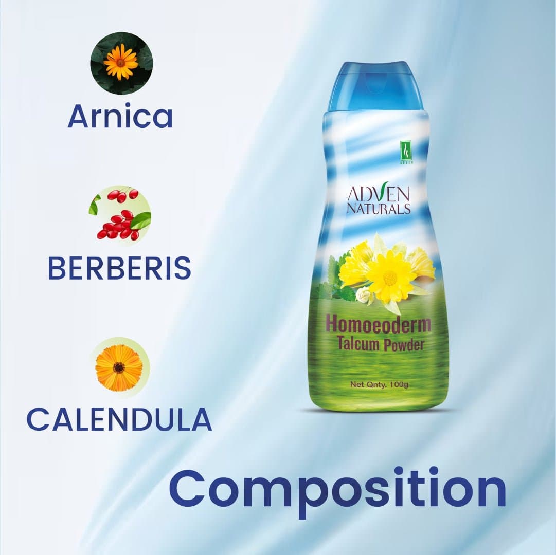 HOMOEODERM TALCUM POWDER 100 GM 6