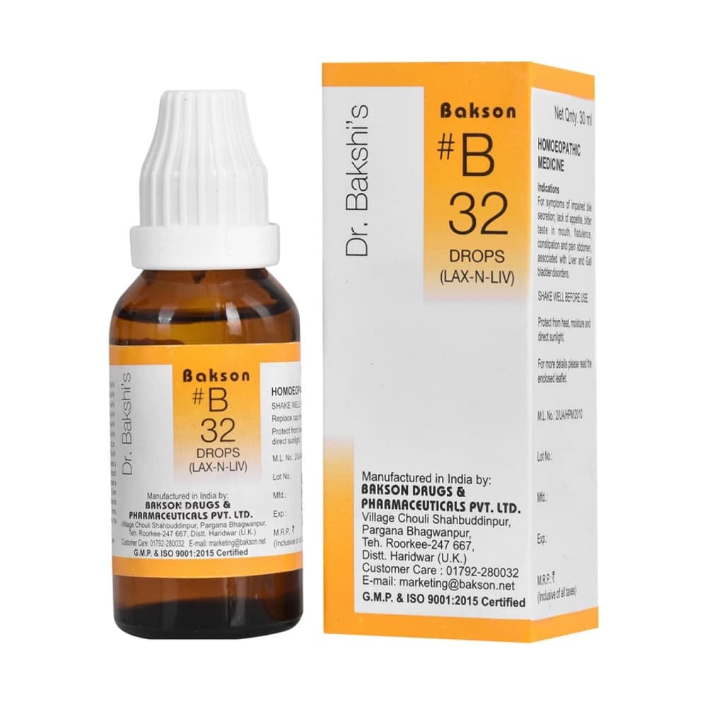 Dr Bakshis B Drop 32 Lax N Liv