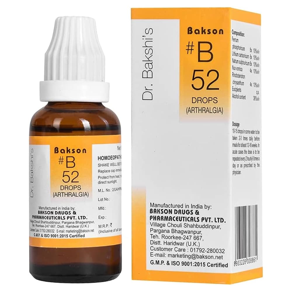 Dr Bakshis B Drop 52 Arthralgia
