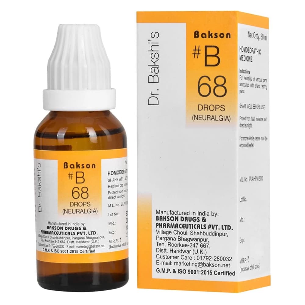Dr Bakshis B Drop 68 Neuralgia