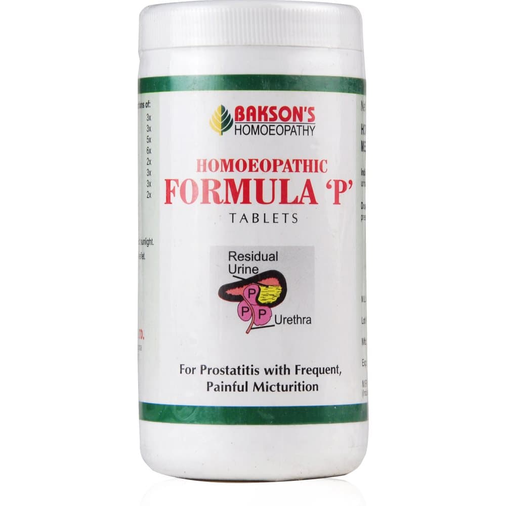 HOMOEOPATHIC FORMULA 'P' TABLETS 40TABS