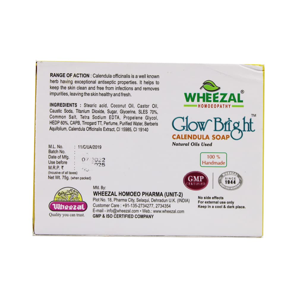 Wheezal Glow Bright Calendula  soap (75g) 2
