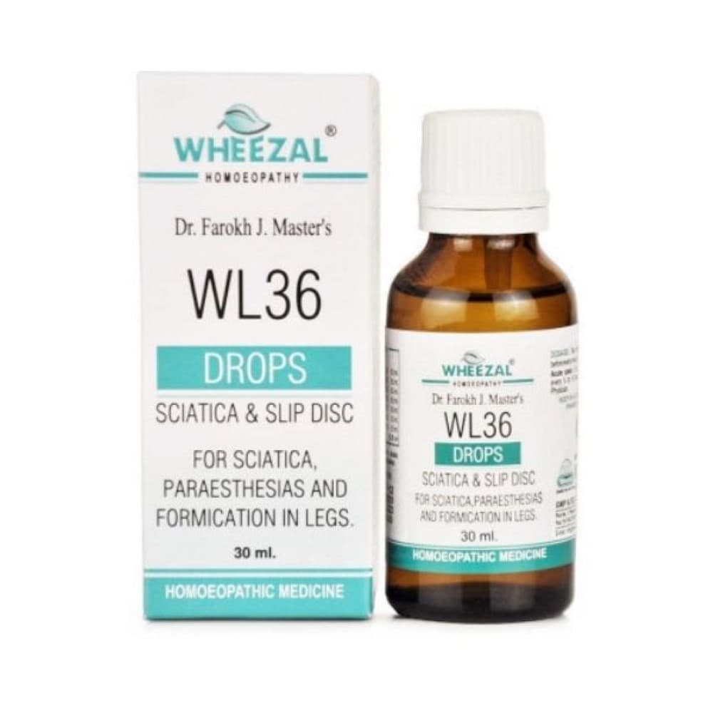 Wheezal Wl 36 Sciatica And Slip Disc Drops 30ML 1